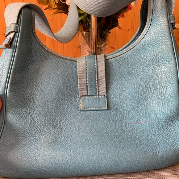—SOLD ON INSTAGRAM—  Hermes Tsako bag in Blue jean - Picture 12 of 15